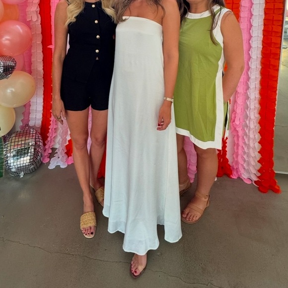 Abercrombie & Fitch Strapless Cream Maxi Dress - Picture 5 of 5